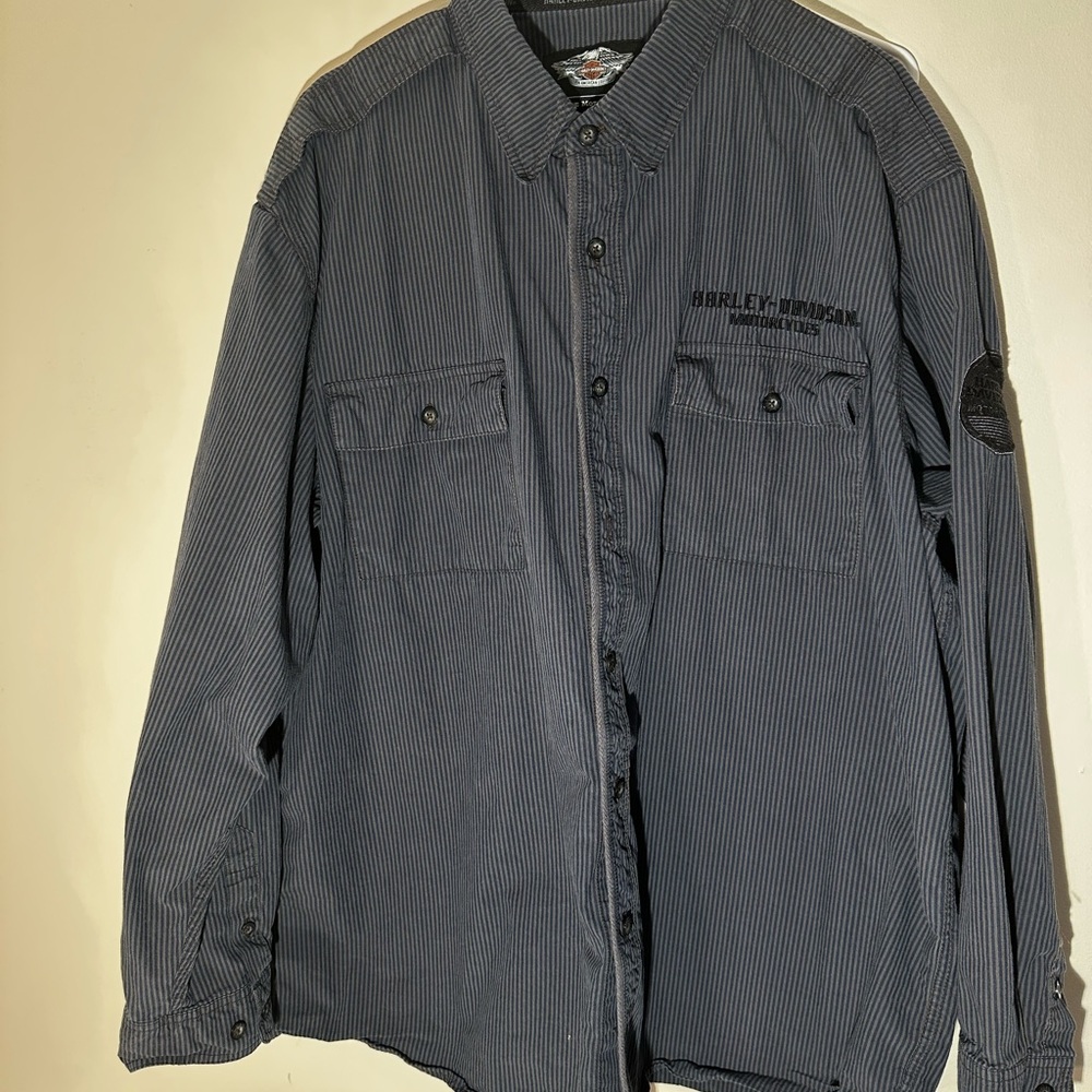 Harley-Davidson Striped Button-Up Shirt (167)